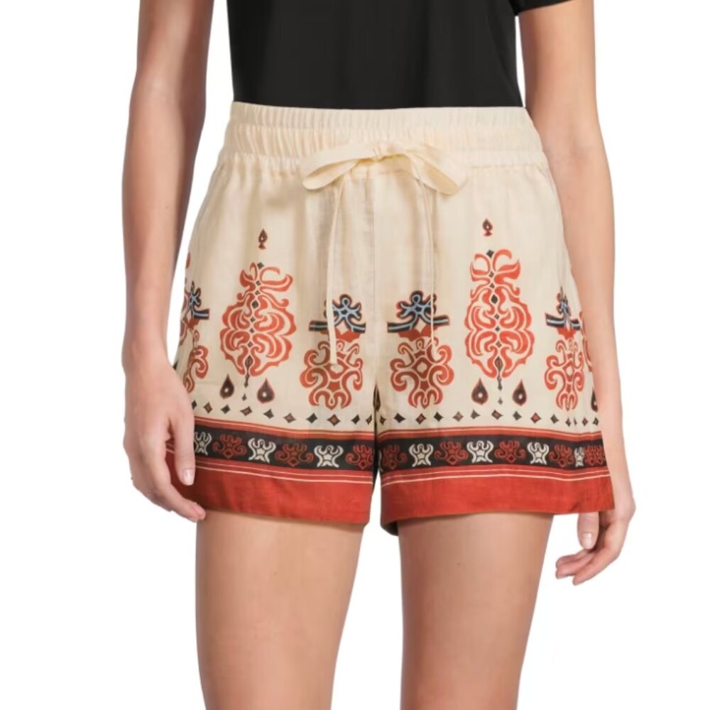 A.L.C. | Emmett Linen Coverup Shorts in Cream Multi
